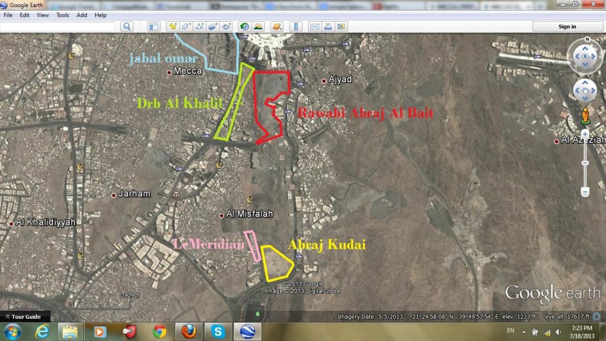 žemėlapis kudai stovėjimo Makkah 