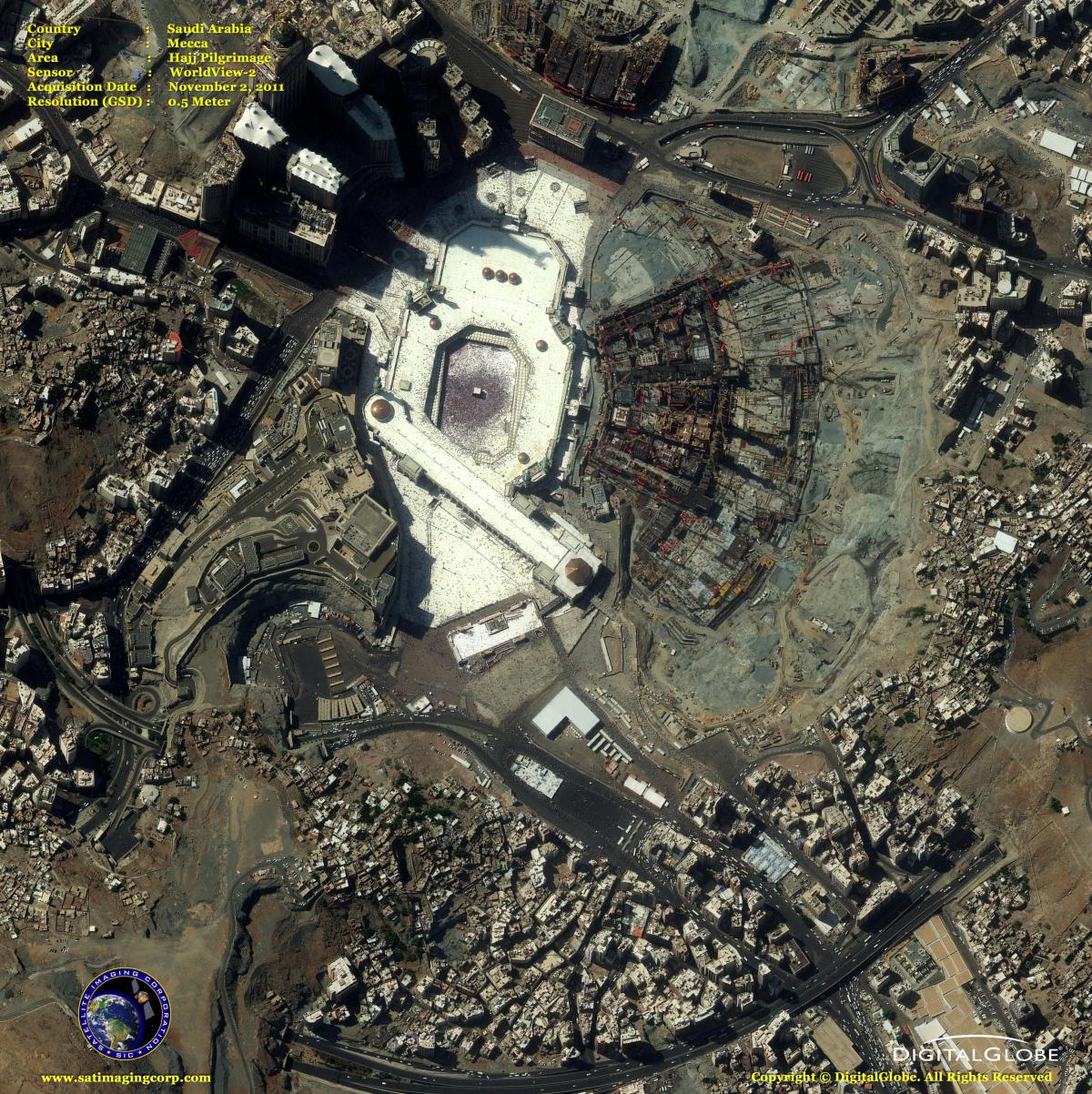 žemėlapis Makkah palydovinės žemėlapį