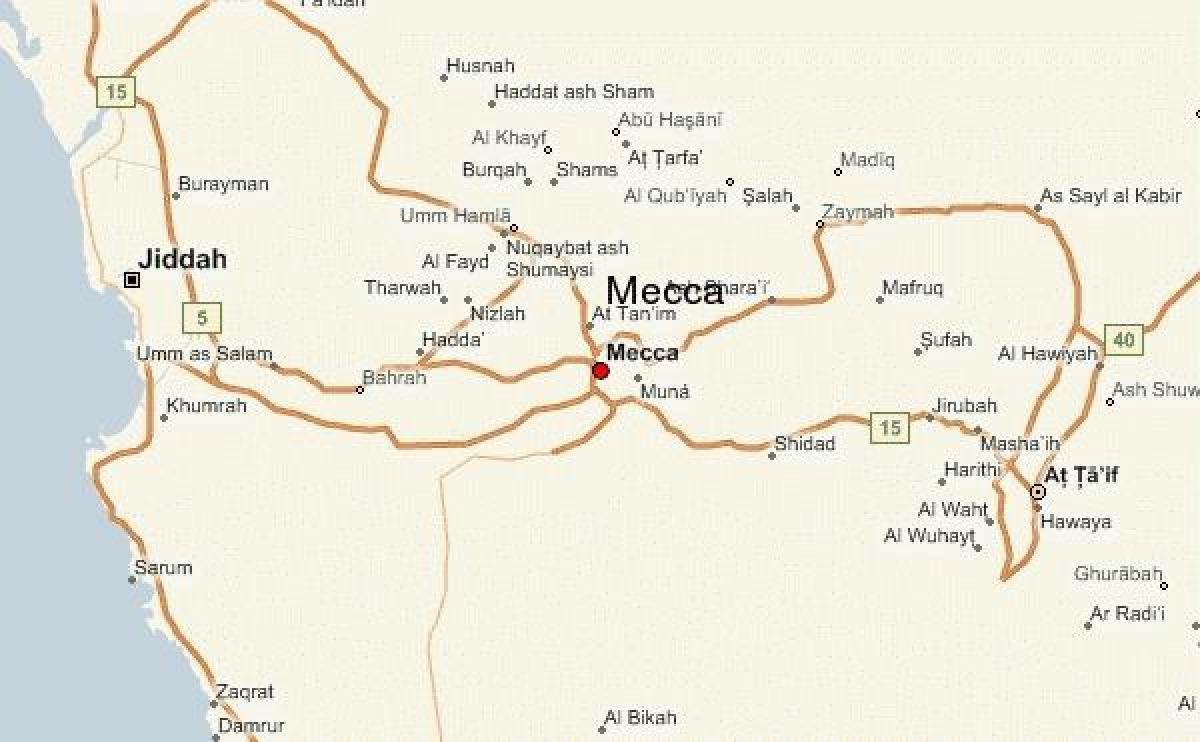 žemėlapis mekah