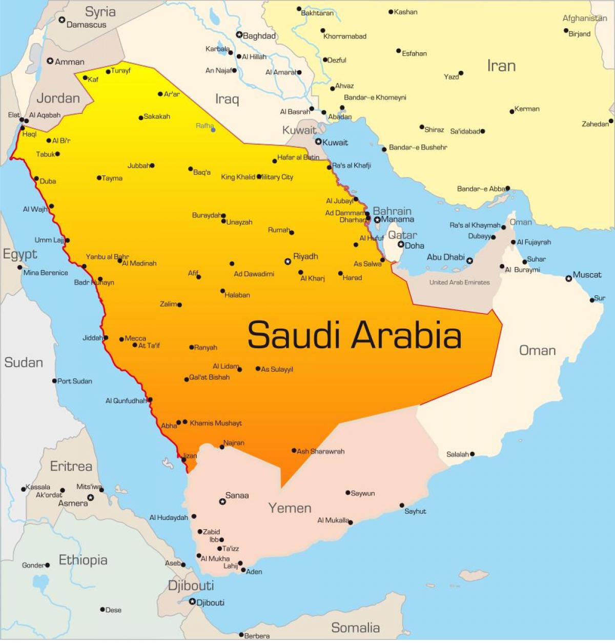 Makkah saudo arabija žemėlapyje