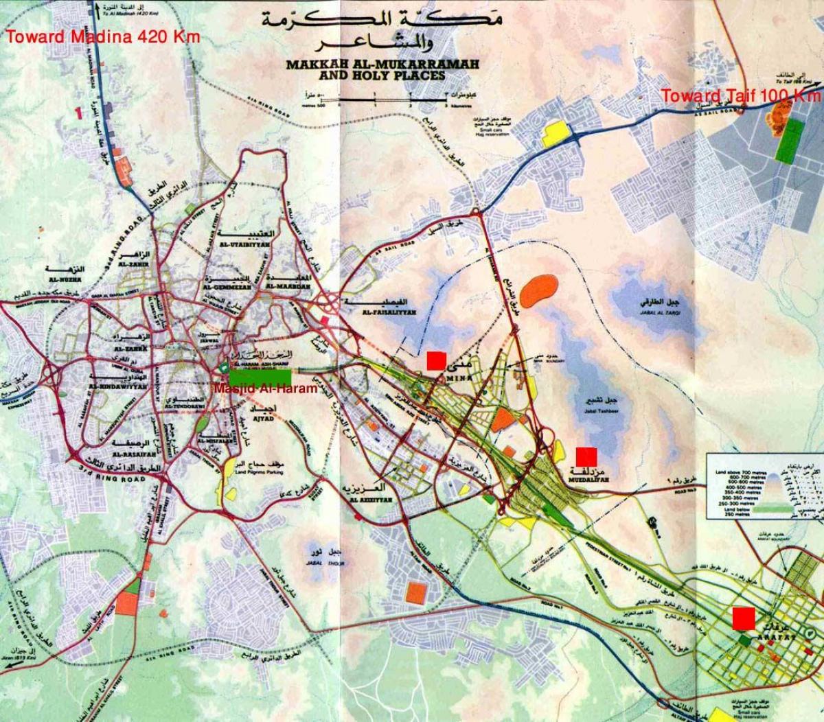 Makkah hari sharif žemėlapyje