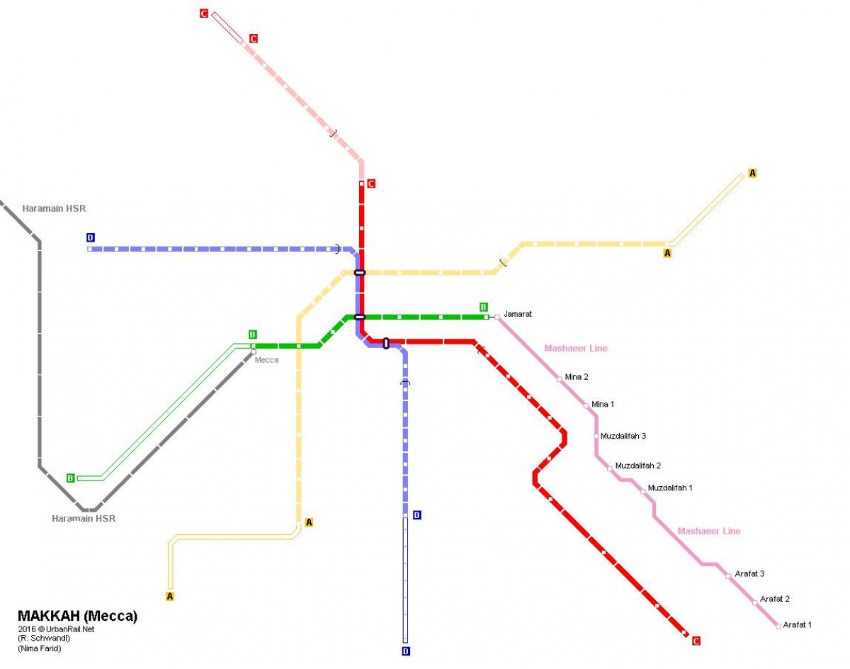 žemėlapis Meka metro 