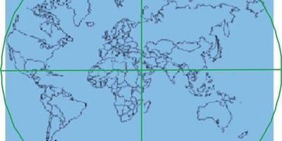 Žemėlapis Kaaba yra centre pasaulyje 