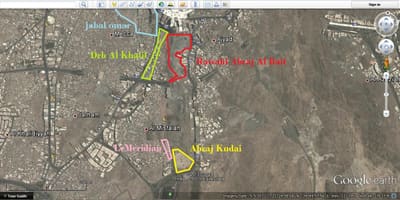 Žemėlapis kudai stovėjimo Makkah 